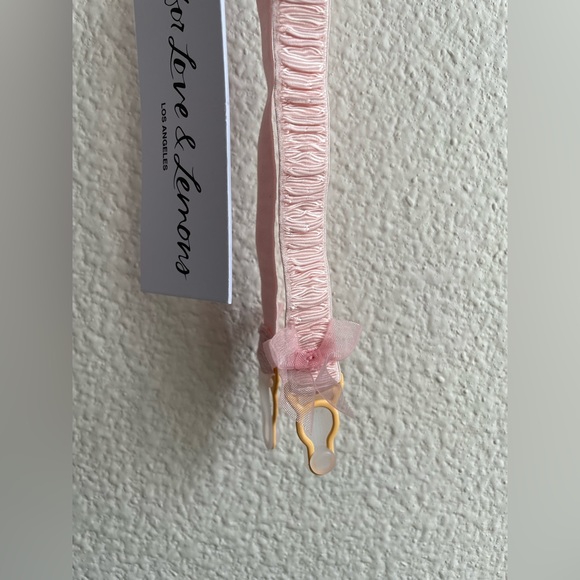 NWT For Love & Lemons April Bloom Garter Belt Pink Floral - Picture 16 of 16